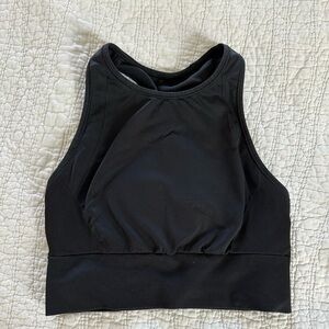 Lululemon black sports bra- high neck. Almost new.